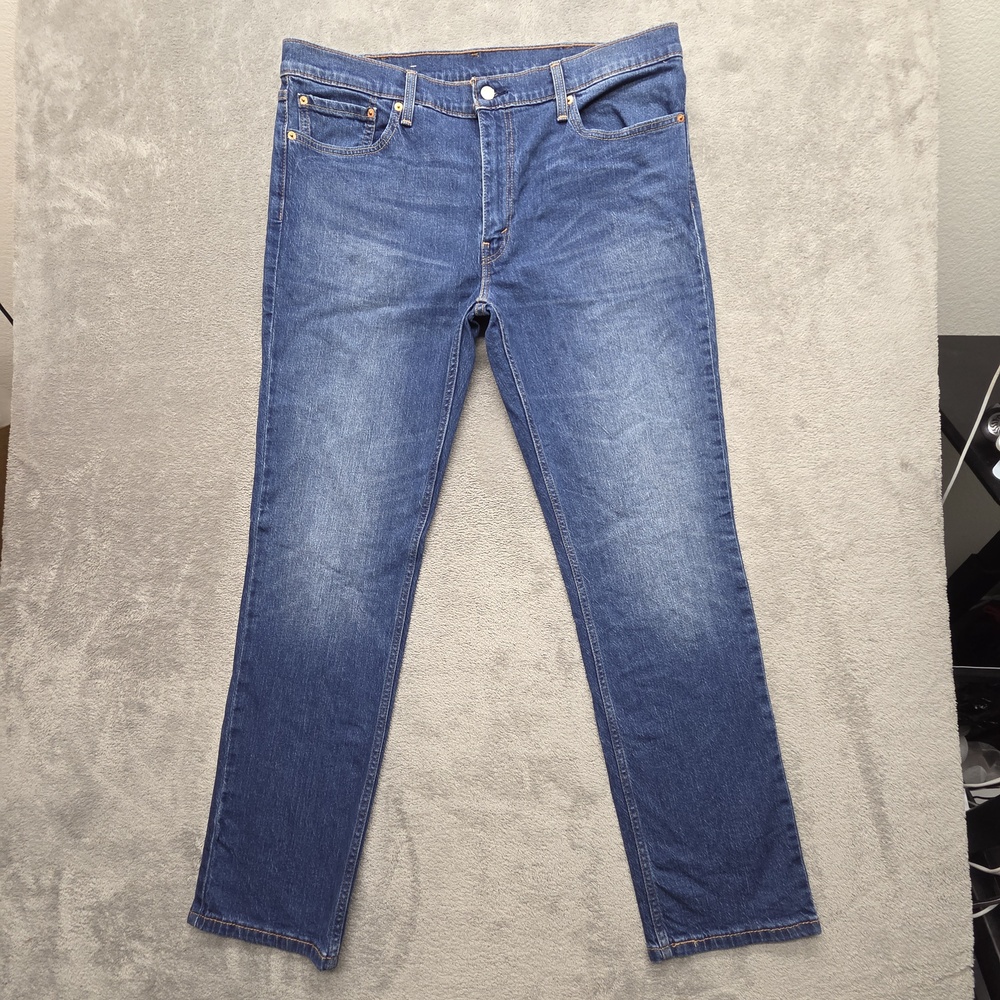Levi's 511 Jeans Mens Measured 40x32 Blue Slim Tapered Stretch Zip Fly